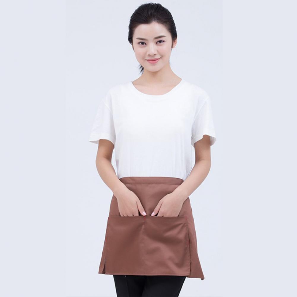 Halbschürze mit Taschen für Männer, Frauen, Erwachsene, atmungsaktive Schürze, kurz geschlitzte Schürzen, Küche, Kochschürze, Kochkostüm