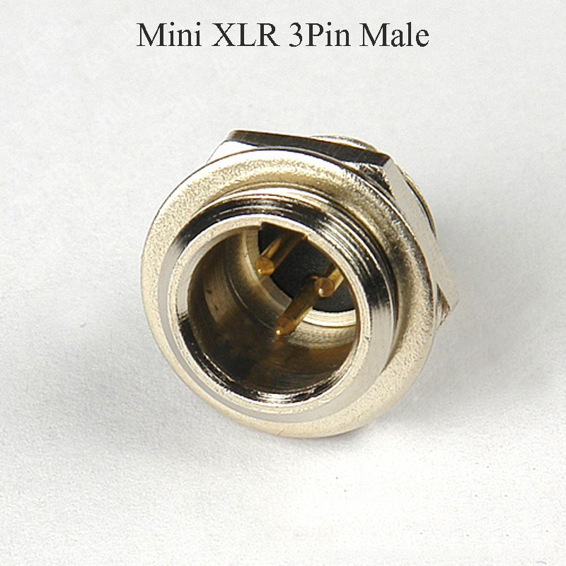 Mini XLR 3Pin 4Pin PLUG SOCKET 3P 4P PANEL MANNELIJKE Vrouwelijke: Mini 3P M