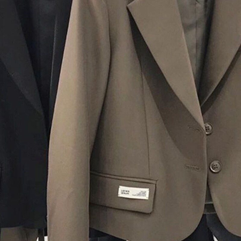 Blazer de Style Streetwear coréen pour femmes, vêtements minimalistes de base, loisirs à manches longues, printemps, nouvelle tendance
