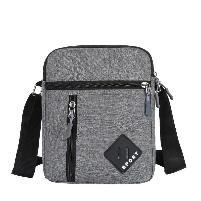 Bolso lateral para hombre, bandolera de negocios, versión coreana de , bandolera de hombro individual de lona de gran capacidad para hombre