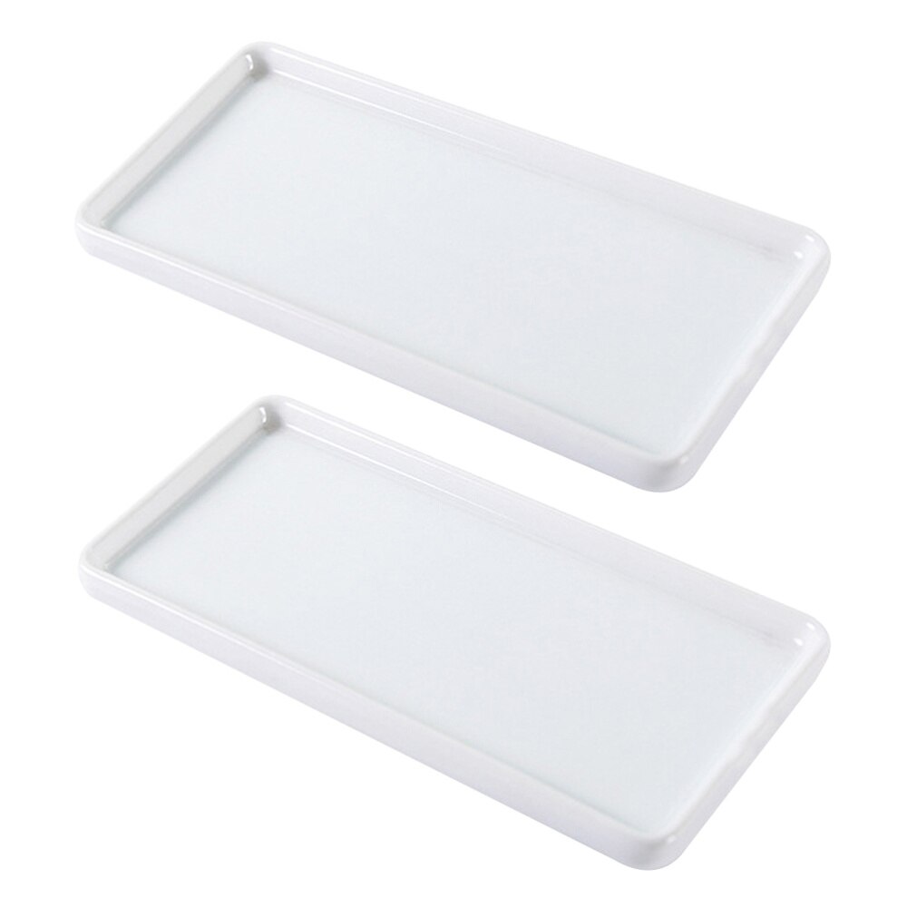 1Pc Porselein Trays Badkamer Keramische Base Opslag Trays Sanitaire Opslag Pallet Delicate Badkamer Benodigdheden Tandenborstel Keramische Ba: White 1