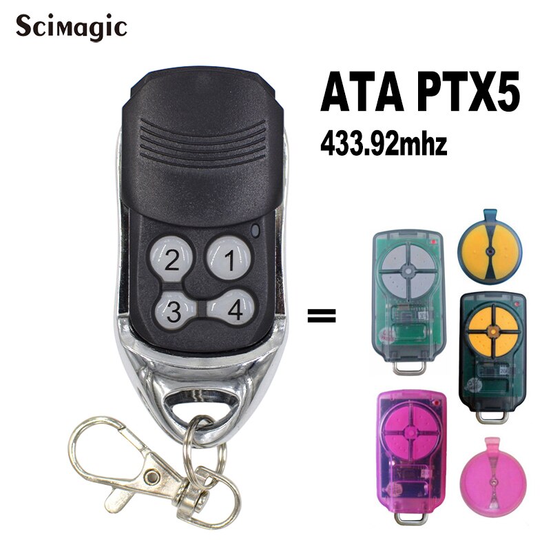 ATA PTX5 TrioCode GDO Garage Door Remote Control PTX-5v2 GDO 11v1/6v3/6v4/7v2 Transmitter 433.92MHz