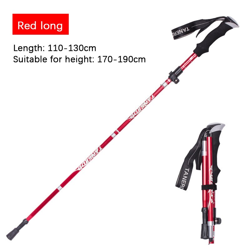 Spaserstokk karbonfiber lett karbon aluminium 5 seksjon ekstern lås utendørs fjellklatring fotturer: 7