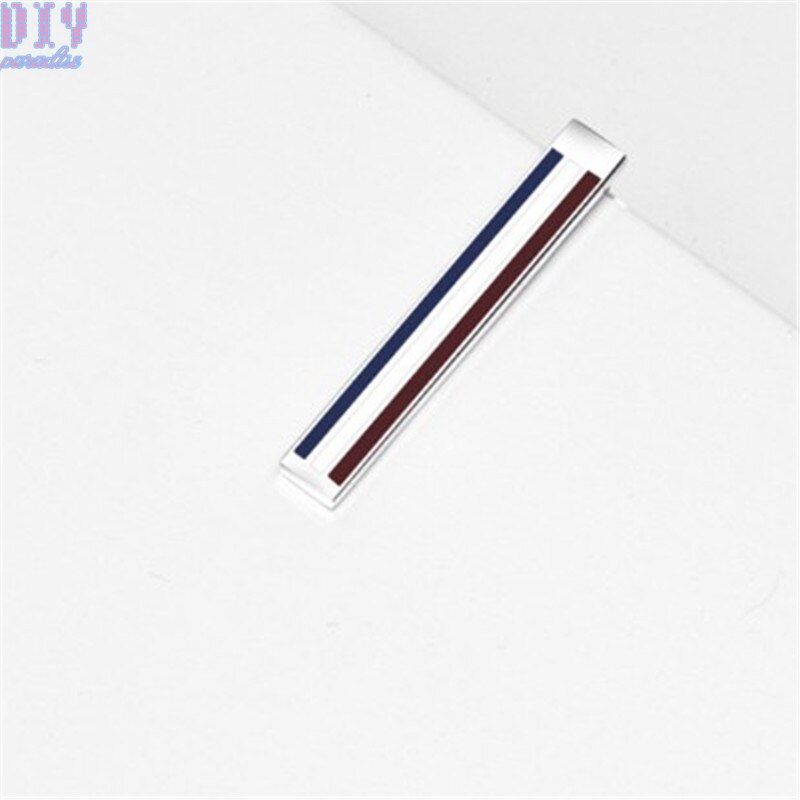 Luxe Bruiloft Tie Clips Eenvoudige Streep Stropdas Stropdas Pin Bar Sluiting Clip Badges