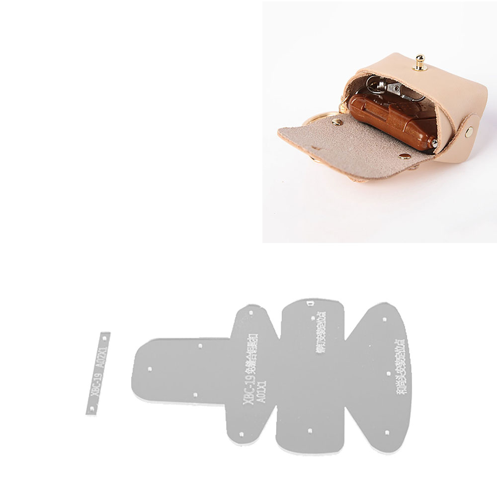 Lychee Life Coin Purse Sewing Pattern Acrylic Leather Template DIY Handmade Leathercrafts Supplies