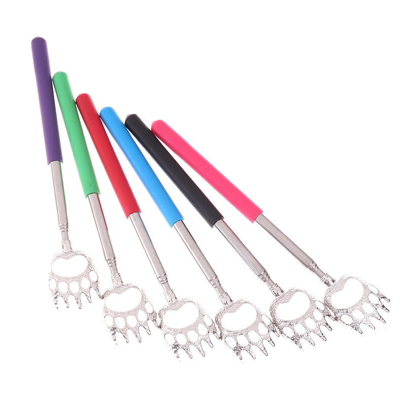 Handige Intrekbare Handgreep Vijf-Tand Zachte Massage Gereedschap Terug Scratcher Krassen Apparaat Voor Ouderen Hand Grip Verlichten Jeuk