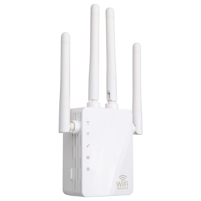 1200Mbps Wireless WiFi Signal Extender, 5.8G Dual-Band Home High-Power AP WiFi Router, Signal Repeater Enhancer: EU PLUG