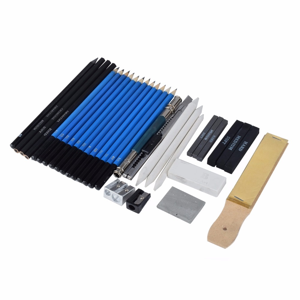 1 Set Drawing and Sketch Kit Sketching Set Graphite & Charcoal Pencils Sketchbook Art Drawing Supplies Set for Artists