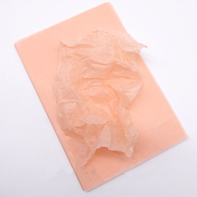 100Sheets/ Lot A4 Doorschijnende Vloeipapier Tissue Papier Bladwijzer Fruit Wikkelen Papers Bloemen Verpakking Materiaal: 100pcs Peach paper