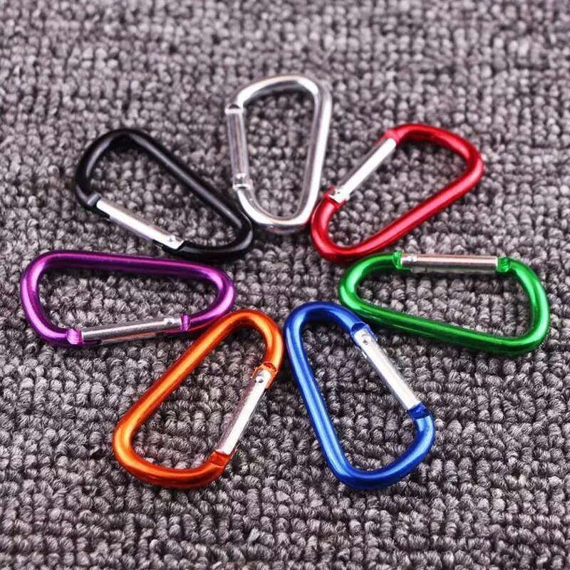 5 stuks outdoor sport aluminiumlegering veiligheids sleutelhanger klimknop karabijnhaak kamperen wandelen haak 4# 5# 6#  gyh