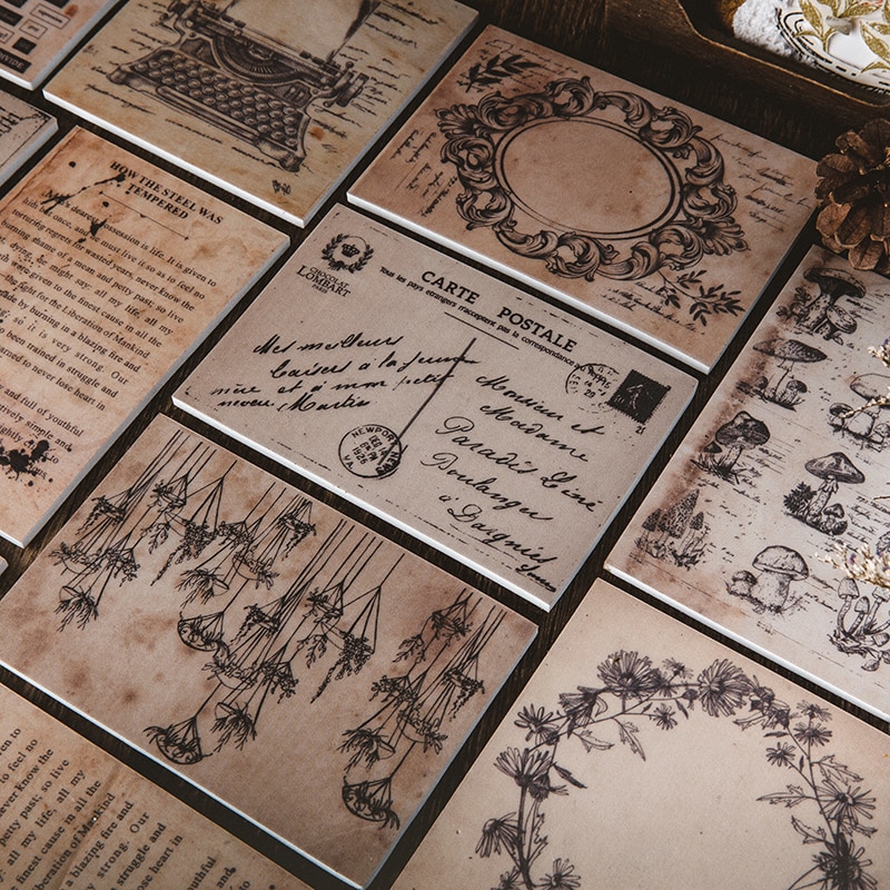 Retro Note Series English Notes Bullet Journal Rubber Stamps for Scrapbooking Cards Decoration Embossing Craft standard stamp