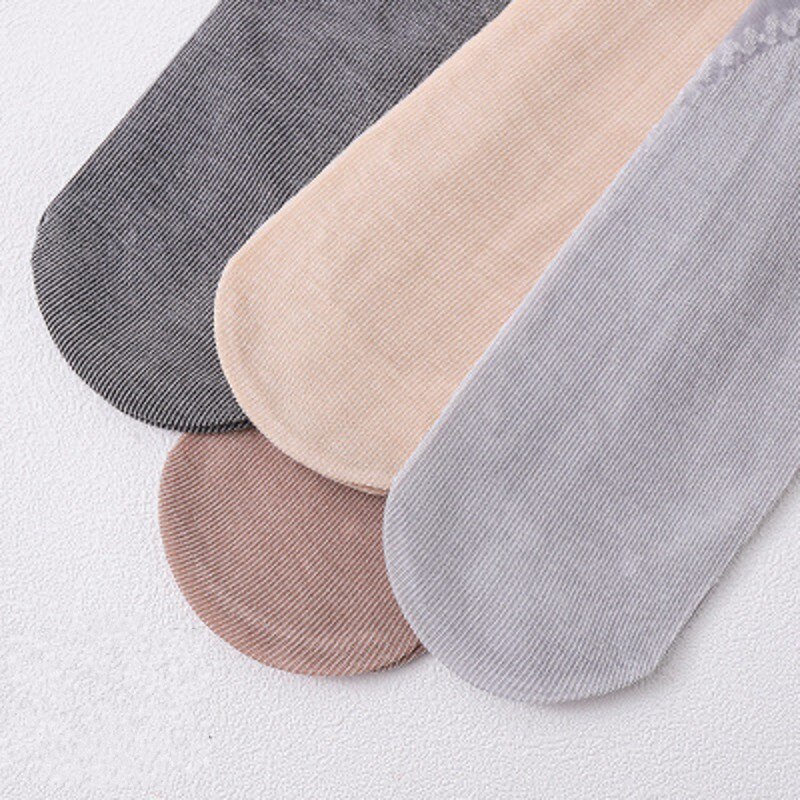 Calcetines de seda de terciopelo para mujer, medias de algodón con suela suave antideslizante para masaje, antideslizantes, de verano, 10 pares