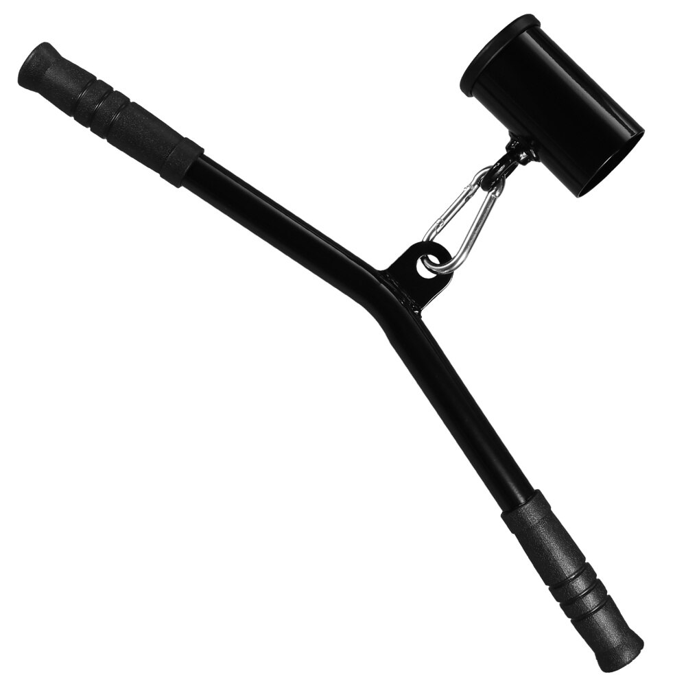 1 Set Barbell Attachment Deadlift Squat Workout Training Handle Rowing Bar: Default Title
