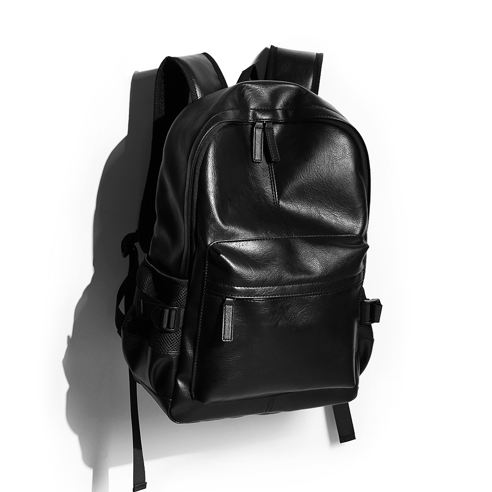 Nowy koreański styl męski plecak moda PU skórzana torba do gimnazjum plecak unisex torba podmiejska plecak biznesowy