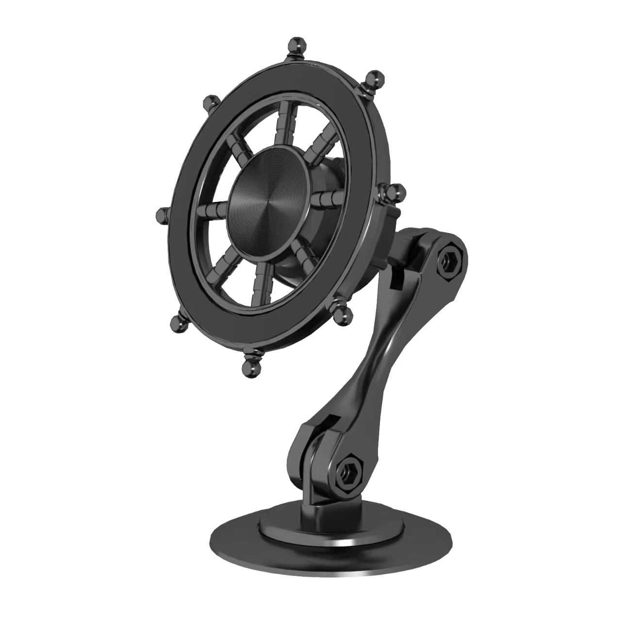 Biltelefon stark magnetisk hållare för magsafe instrumentbräda mobiltelefon justerbar vikbar svart metallstativ för iphone 17 16 xiaomi: Orange