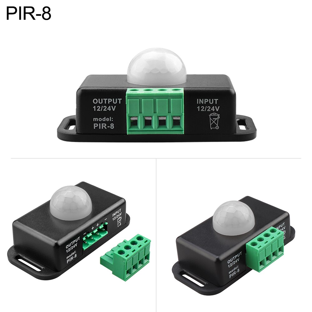 Pir Motion Sensor Light Switch Auto On Off Voor Led Strip Licht Sensor Controller DC12V DC5 ~ 24V