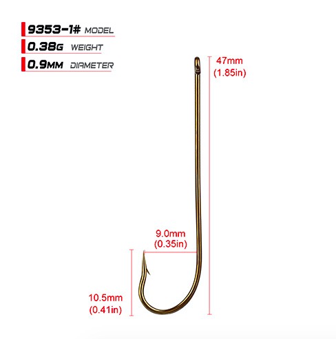 High Carbon Steel Fish hooks Long handle hook pesca fishing hooks 12#-6O fishing equipment: 1