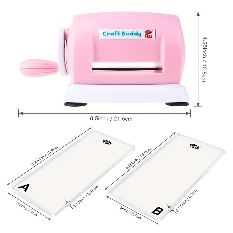 Portable DIY Manual Die-Cut Machine for Plastic Mold Cutting and Embossing, Perfect for Card Making and Scrapbooking: light yellow