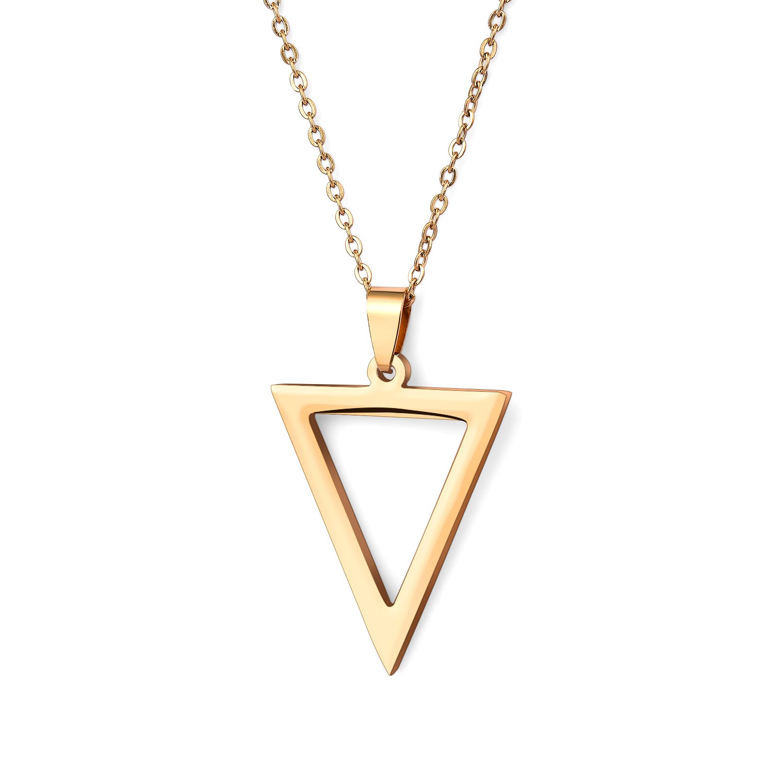 Geometric Men Pendant Necklace Classic 316L Stainless Steel Chain Necklace For Man Male Punk Jewelry Party: Gold 5