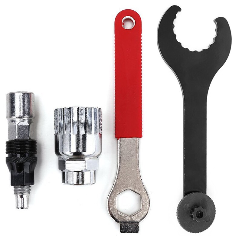 Fietsreparatiegereedschap freewheel-verwijderaar socket trapas-verwijderaar socket-gereedschap kettingsnijder crank-verwijderaar reinigingsset