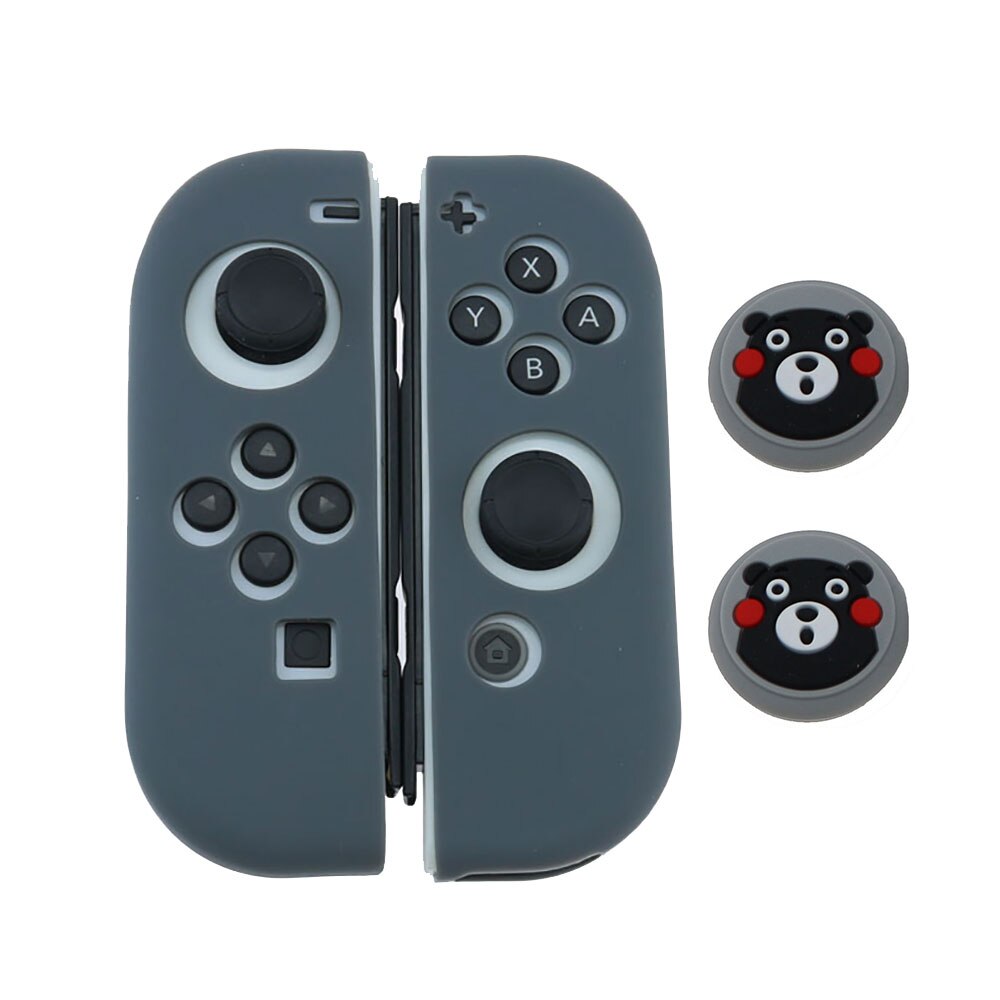 JCD for Nintend Switch Joycon Cover Solft Silicone Case with Thumbstick caps for Nintendo Switch Controller Grip Joy-con Cover: O