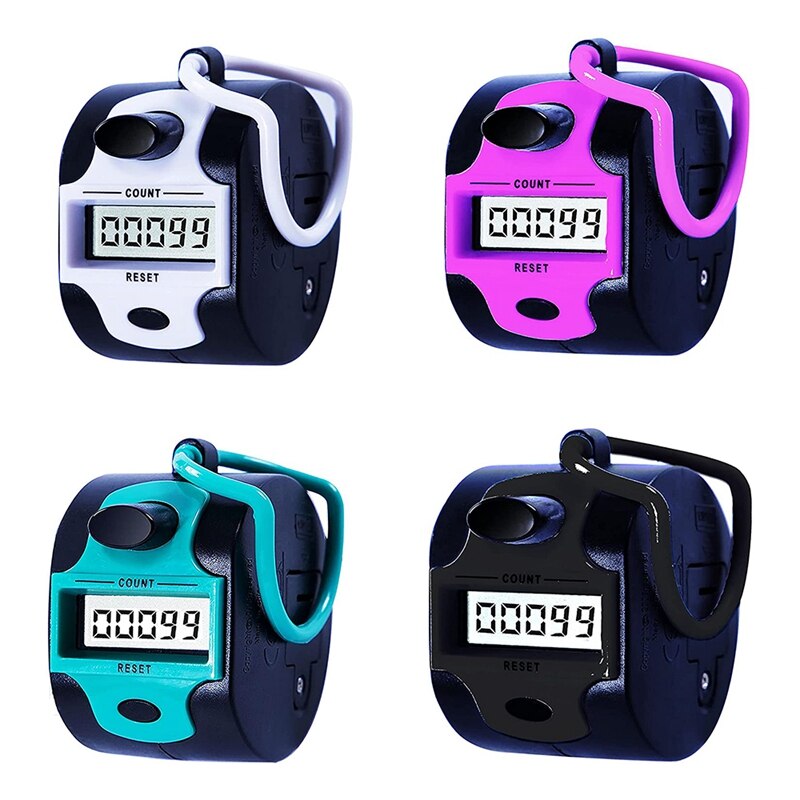 Handy Counter Click Manual Digital Clicker Stitch Tally Counters Finger Mechanical Palm Handheld Pitch 5-Digit Display: Default Title