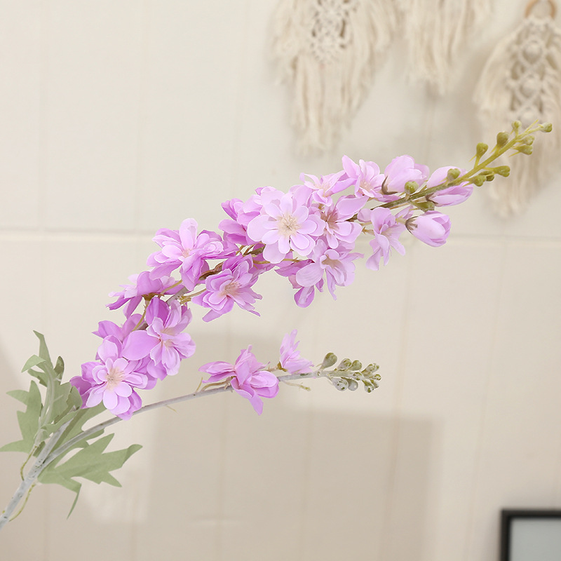 IPOPU Delphinium - Fiori Artificiali Rosa, 6 Fiori Artificiali Di