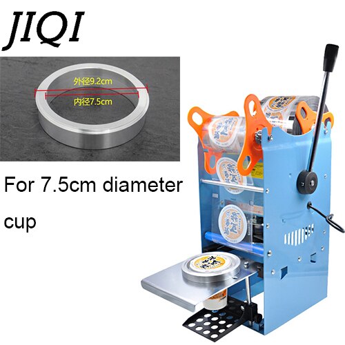 JIQI Manual Handle cups sealing machine hand electric drink sealer pressure lid sealing maker Bubble milk tea shop closure Cup