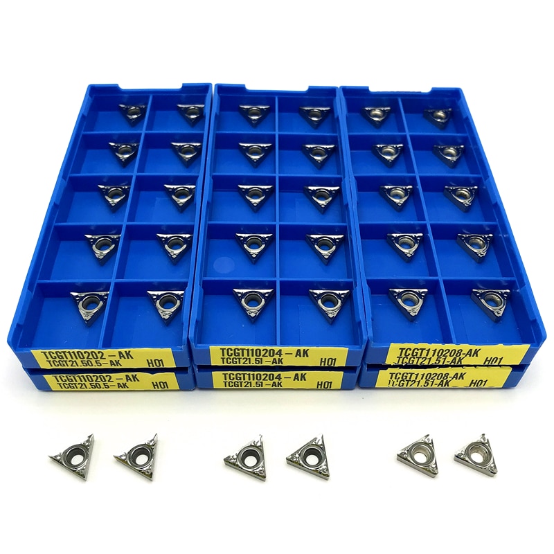 Tcgt 110202 tcgt 110204 tcgt 110208 ak h01 aluminium skæreværktøj internt drejeværktøj cnc aluminium kobber værktøj drejeindsats