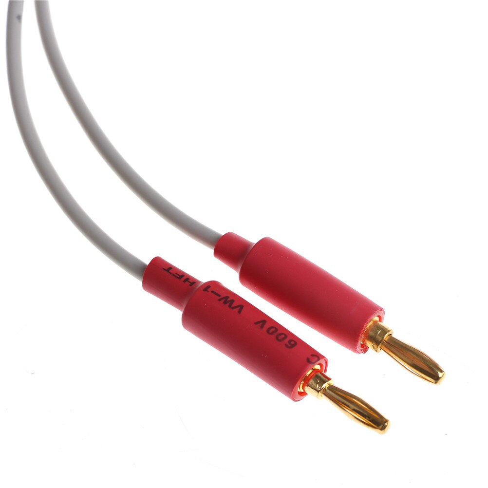 2pcs LCR Meters Clips Resistance Test Leads Banana Plug Clip Cable Terminal Probe Wire Test Line LCR Test Clip Red& Black