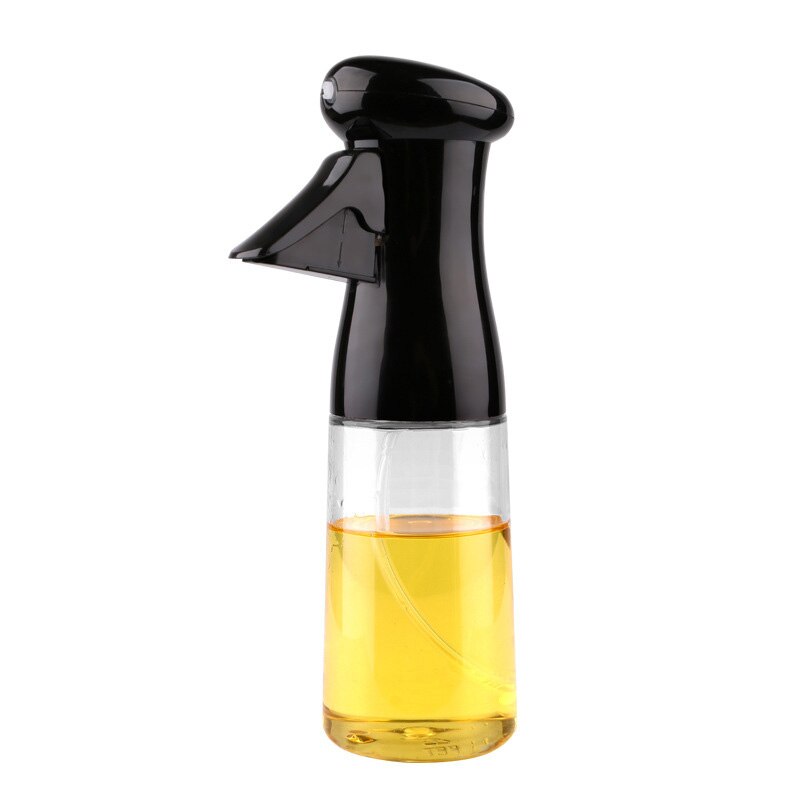 Oil Spray Bottle BBQ Grill Cooking Olive Oil Dispenser Bottle Vinegar Spritzer Bottles for Air Fryer Salad Frying Kitchen Tool: Black 200ml