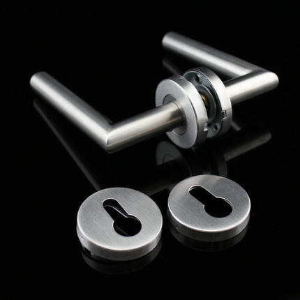 Modern Fire prevention stainless steel tube door pull handle stainless steel latch fInvisible door handle split lock handle