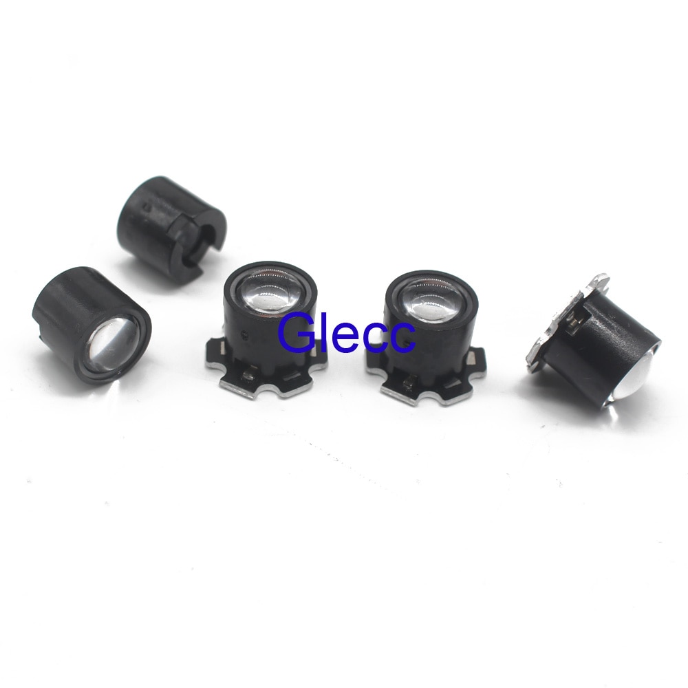 Black 10/15/30/45/60 Degree LED LENS Reflector Collimator 14.5mm For 1W 3W 5W High Power Star LED Light