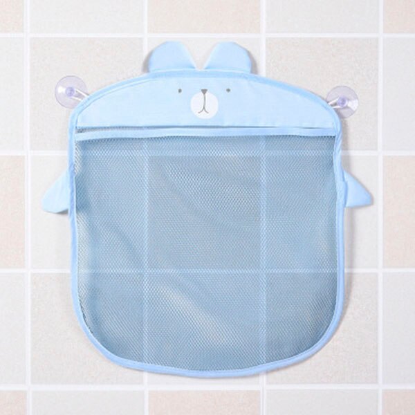 Baby badspeelgoed organizer voor jongens en meisjes, cartoon opvouwbare netzak met zuignap, hangende mand, badkamer, douche, speelgoed opberger: Blauw -ti336m