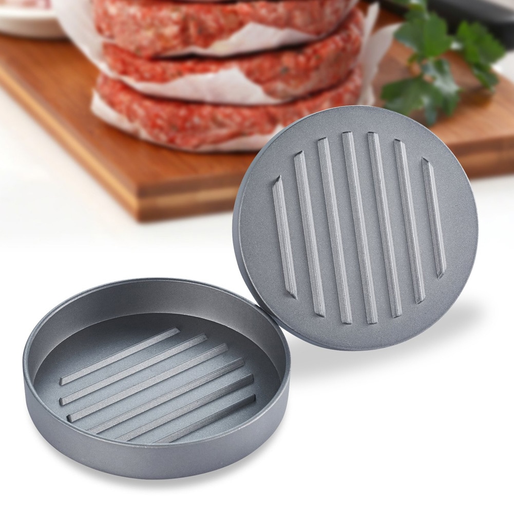 Meijuner Round Shape Hamburger Press Aluminum Alloy 11 cm Hamburger Meat Beef Grill Burger Press Patty Maker Mold