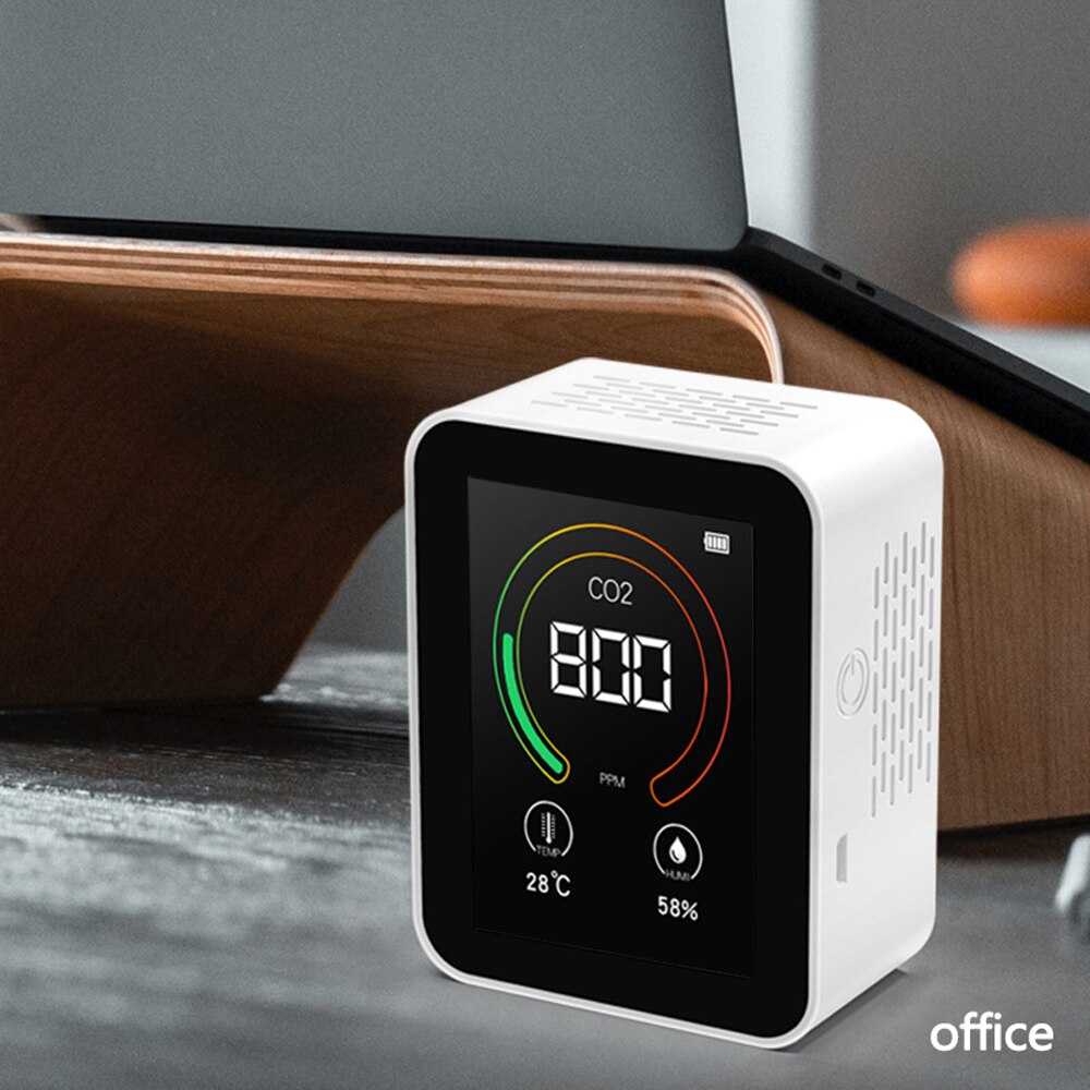 CO2 Meter CO2 Detector 400-5000 PPM Intelligent Big Screen CO2 Temperature Humidity Multipurpose Detect Tool Portable CO2 Tester