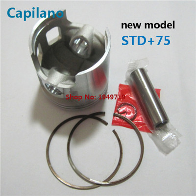 motorcycle DT175 piston kit with piston ring piston pin and piston pin lock for yamaha 175cc DT 175 engine parts: new model STD75
