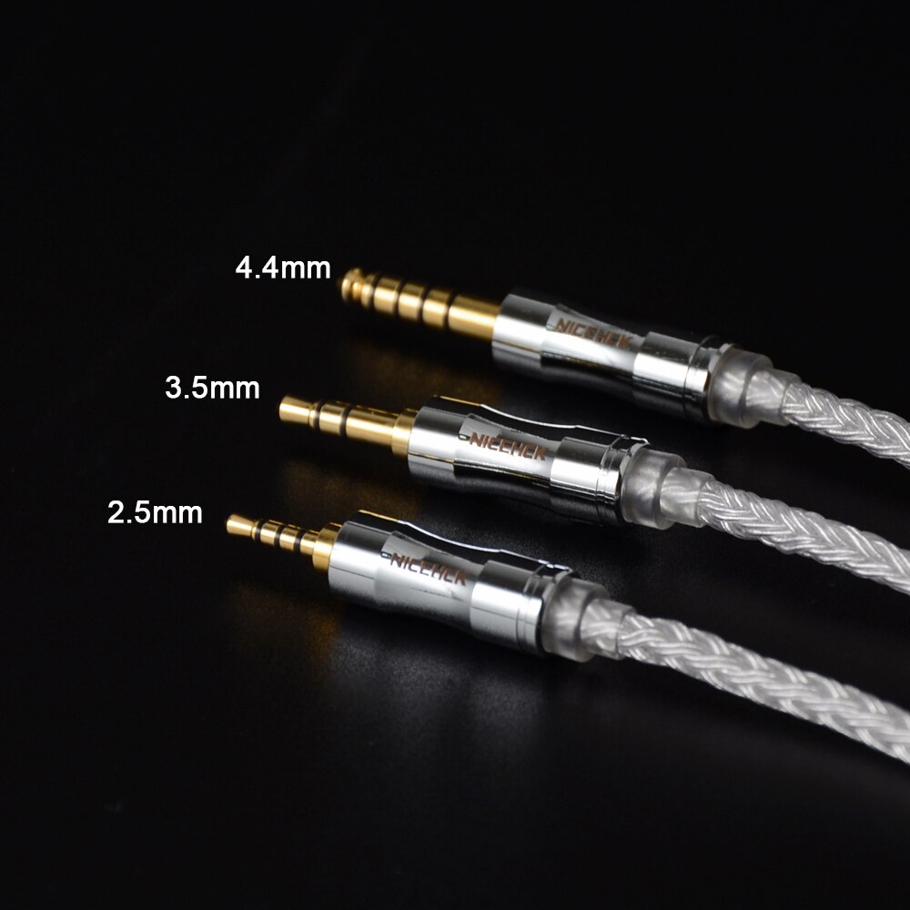 NICEHCK C16-1 16 Cores Silver Plated Cable 3.5/2.5/4.4mm Plug MMCX/2Pin/QDC/NX7 For TFZ KZCCA ZSX C12 NICEHCK NX7 PRO BL-03
