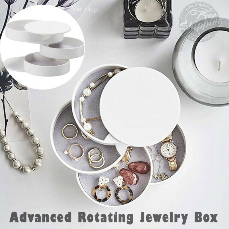 Rotating Layer Box 4 layers Jeweler Boxs Advanced rotating plastic co... – Grandado