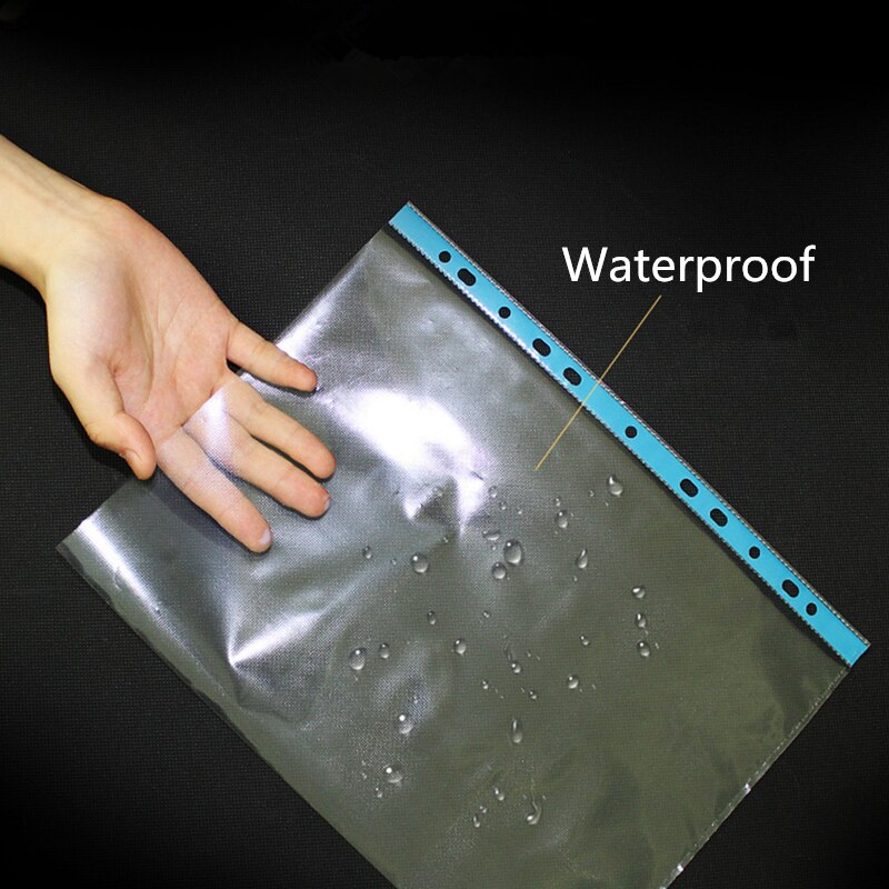 10pcs 11 Holes A4 Presentation Binder Vertical File Bag Folder Office School Supply Stationery Business Documents Cover Holder