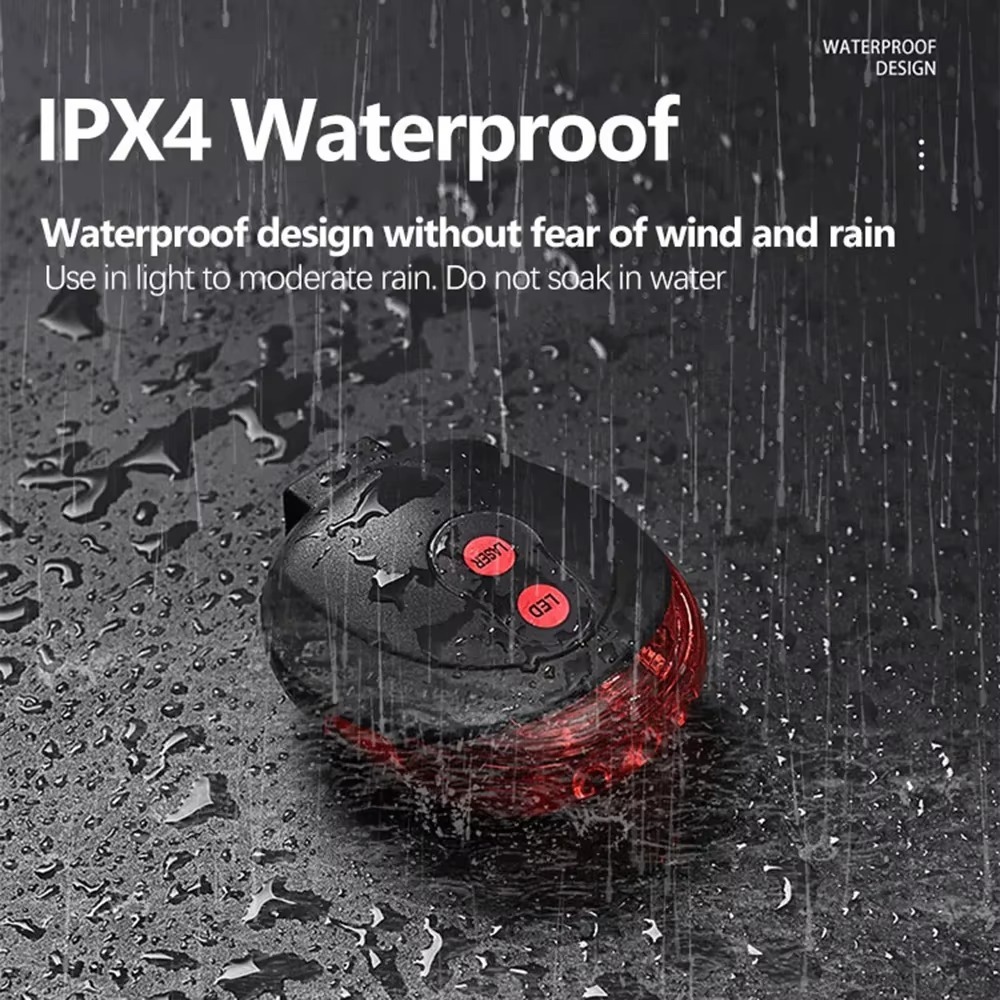 Luz trasera de bicicleta superbrillante, fácil de instalar, iluminación gran angular, luz trasera de ciclismo, advertencia de seguridad, múltiples modos