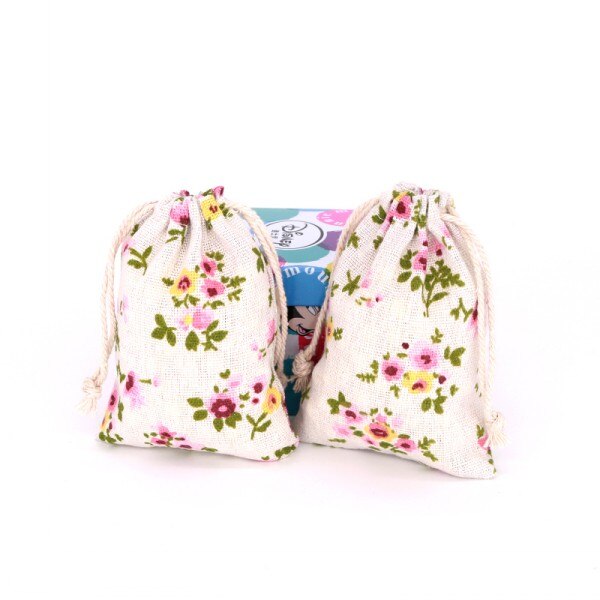 5pcs/lot Flower Cotton Bags 8x10cm Mini Jewelry Happiness Wedding Candy Bags Fabric Drawstring Cute Usual Bags: No. 24