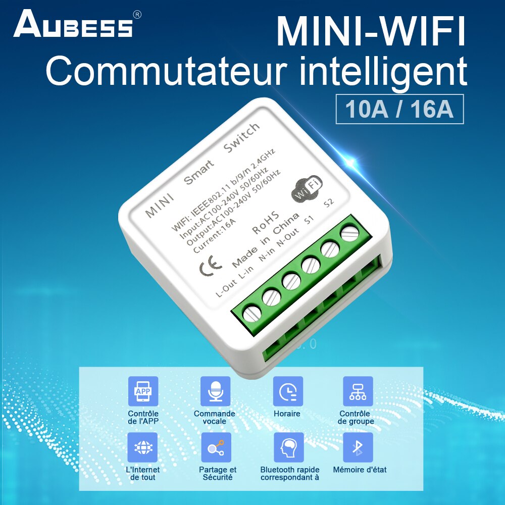 Wifi diy smart bytte om fjernkontroll 10a/16a trådløse brytere smart hjem tuya smart liv app kontroll via alexa google hjem