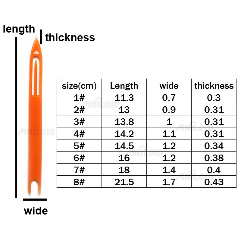 MNILOID 8pcs/lot Fishing Net Needle Repair Net Line tool Shuttles Mending Weaving Repair Netting Needle Fishing nets accessories