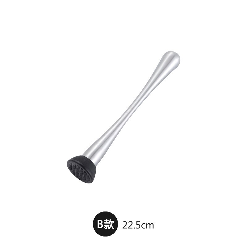 DIY Bar Tools Stainless Steel Crush Stick Tamper Mojito Wine Mixing Stick Cocktail Muddler Shaker Crushing Hammer Fruit Muddler: B