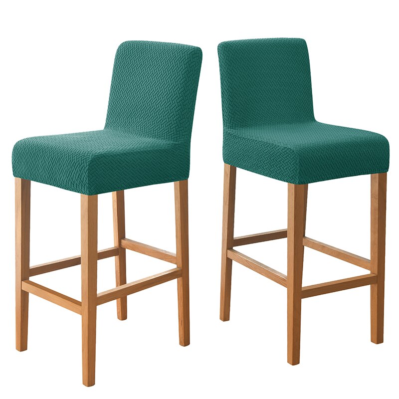 Jacquard Barkruk Stoel Cover Stretch Korte Rug Eetkamerstoel Hoes Spandex Voor Stoelen Thuis Banket Keuken Seat Cover