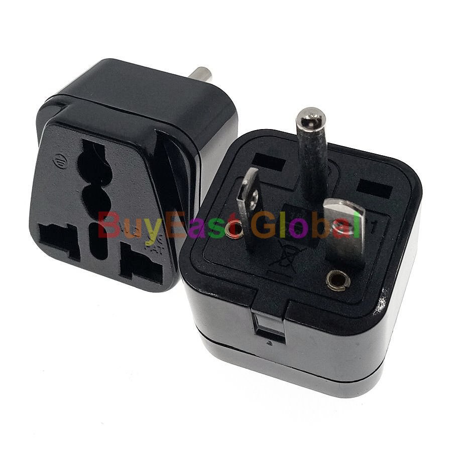 Universal to US NEMA 6-20P Plug Adapter - AC 208/220/230/240V- 10A Max Black / White