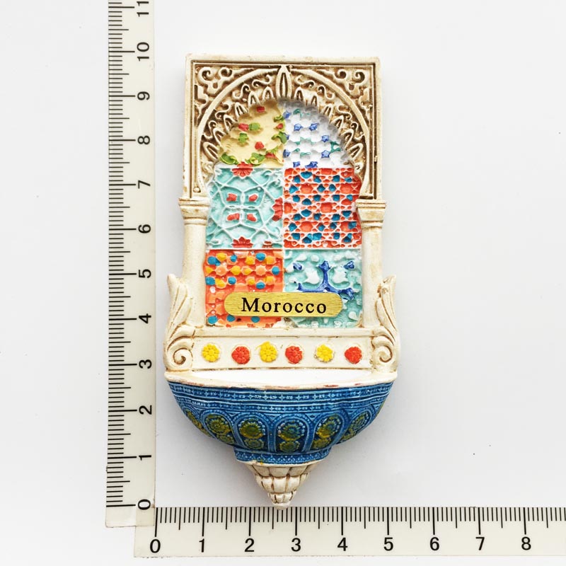 Imanes turísticos 3D para nevera, decoración de recuerdo, manualidades, manualidades, colección de , europa, marruecos: AMA21040005