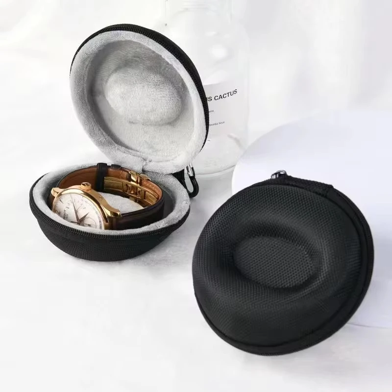 Custodia da viaggio portatile in EVA per orologio singolo, scatola portaoggetti per orologio, supporto per orologio impermeabile per smartwatch, contenitore con cerniera
