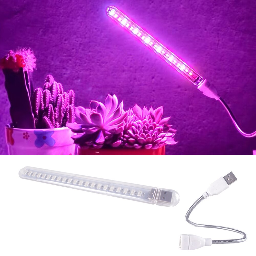 USB LED plant growth light full spectrum plant growth light portable flexible hose plant light seedling flower growth